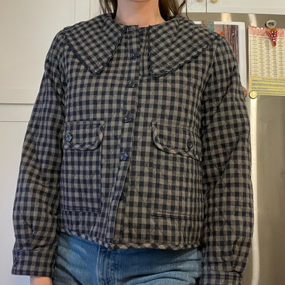 collared quilted jacket - Picture 2 of 9